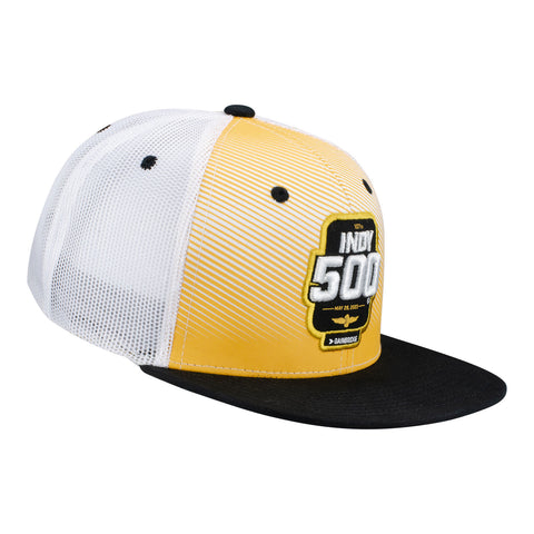2023 Indianapolis 500 Flare 3D Hat in white, gold and black - side view