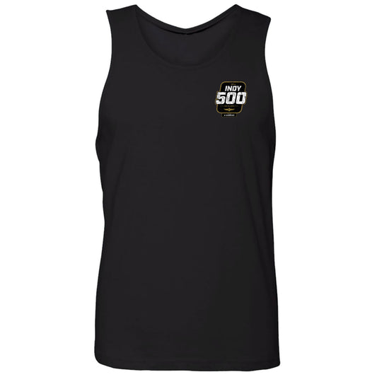 2023 Indianapolis 500 2-Sided Tank Top in black, front view