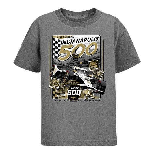 2023 Indianapolis 500 Youth Past Champions in grey, front view