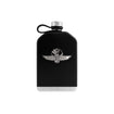 WWF Engraved Flask 8oz in Black- Front View