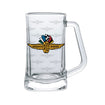 Wing Wheel Flag Tankard Beer Glass 15oz. in multicolor - front view