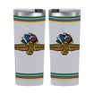 Wing Wheel Flag 7 Stripes Insulated Tumbler 24oz. in white and multicolor - both sides view