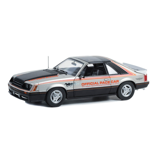 1979 Indy 500 Mustang Pace Car 1/18 in black and silver, side view