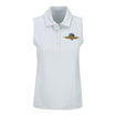 Wing Wheel Flag Columbia Tend the Ball Sleeveless Polo in grey, front view