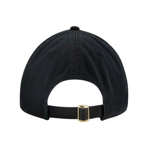 Ladies Indy Metallic Hat in black, back view