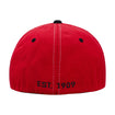 Wing Wheel Flag Performance Flex Hat L/XL in red, black and white - back view
