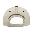 Wing Wheel Flag Contrast Stitch Hat in khaki, back view