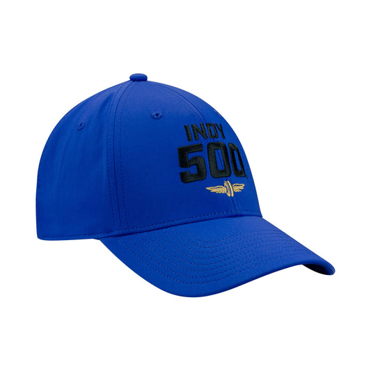 Indy 500 Performance Hat in blue, side view