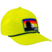 Indianapolis Motor Speedway Pagoda Performance Flat Bill Hat in Bright Yellow - Right Side View