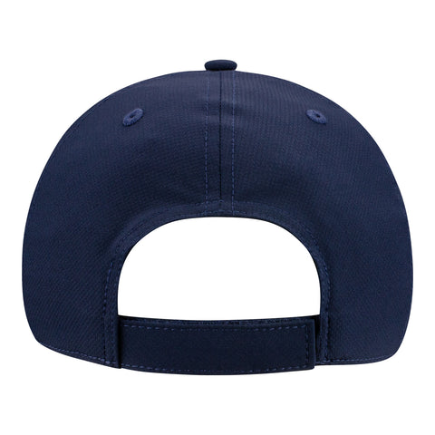 Indianapolis Motor Speedway Leather Patch Hat in navy, back view