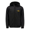Wing Wheel Flag Full Zip Charger Jacket in Black - Front View