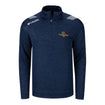 Wing Wheel Flag Columbia Oakland Downs 1/4 Zip in navy, front view