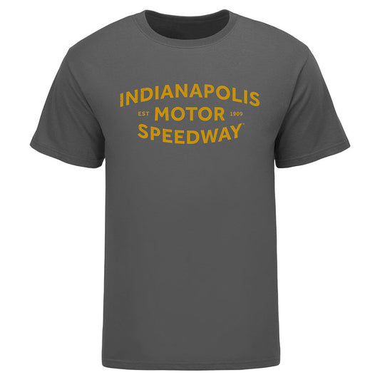 Indianapolis Motor Speedway T-shirt in Charcoal - Front View