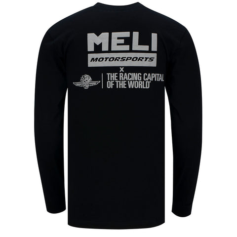 MELI IMS Black Racing Long Sleeve Shirt - Back View