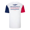 Wing Wheel Flag Americana Colorblock T-Shirt in red, white and blue - back view