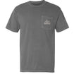 Indianapolis Motor Speedway Comfort Colors Front Pocket T-Shirt in grey, front view