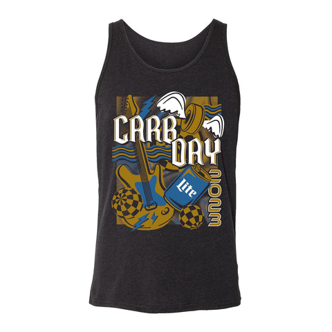 2023 Carb Day Comfort Colors Tank Top in Black - Front View