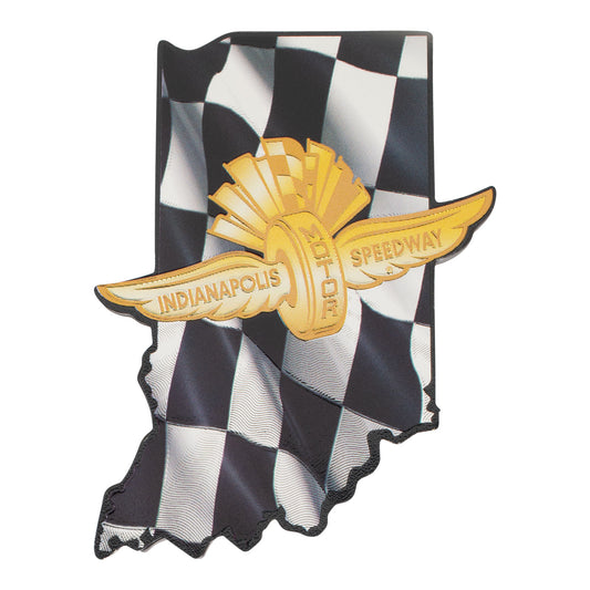 Wing Wheel Flag Checkered State Magnet