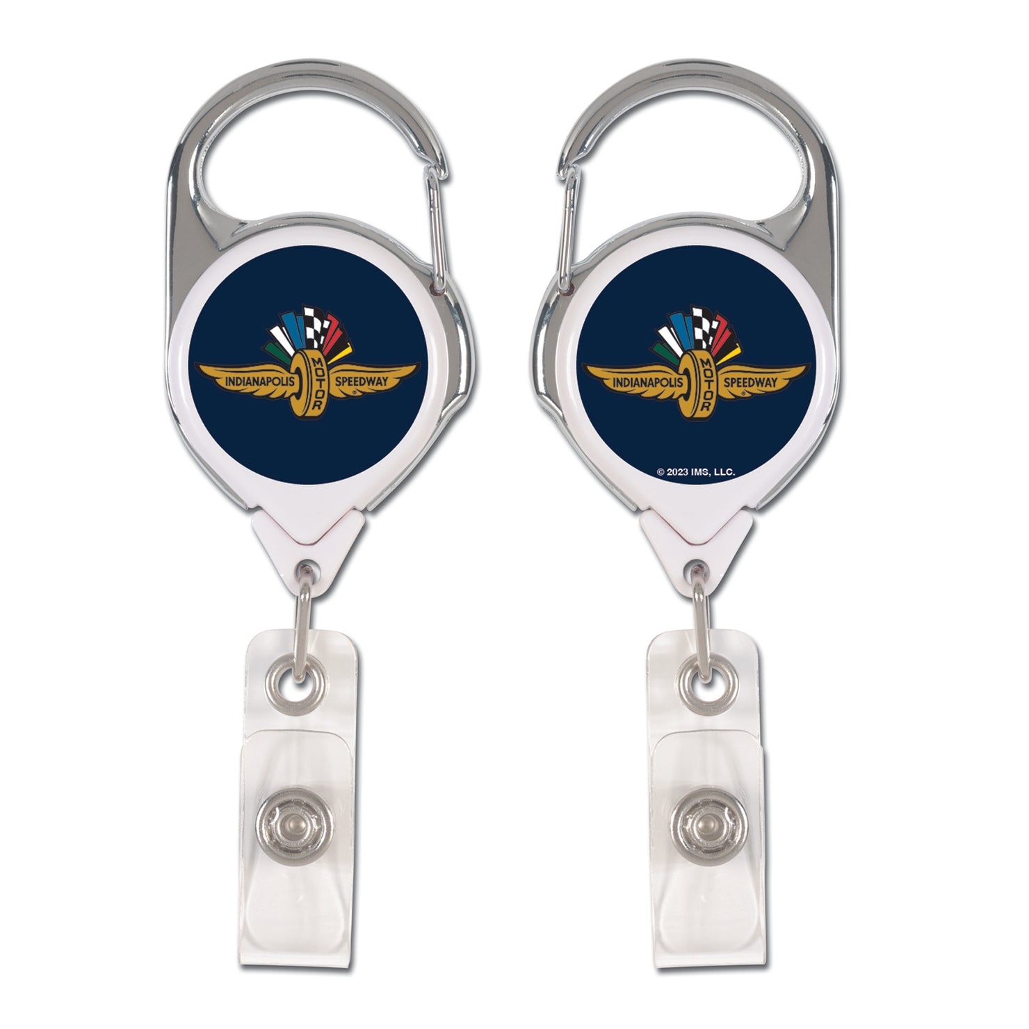 Wing Wheel Flag Badge Reel Plastic with Metal Clip