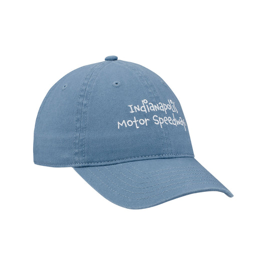 Wing Wheel Flag Youth Girls Unstructured Hat in blue, side view