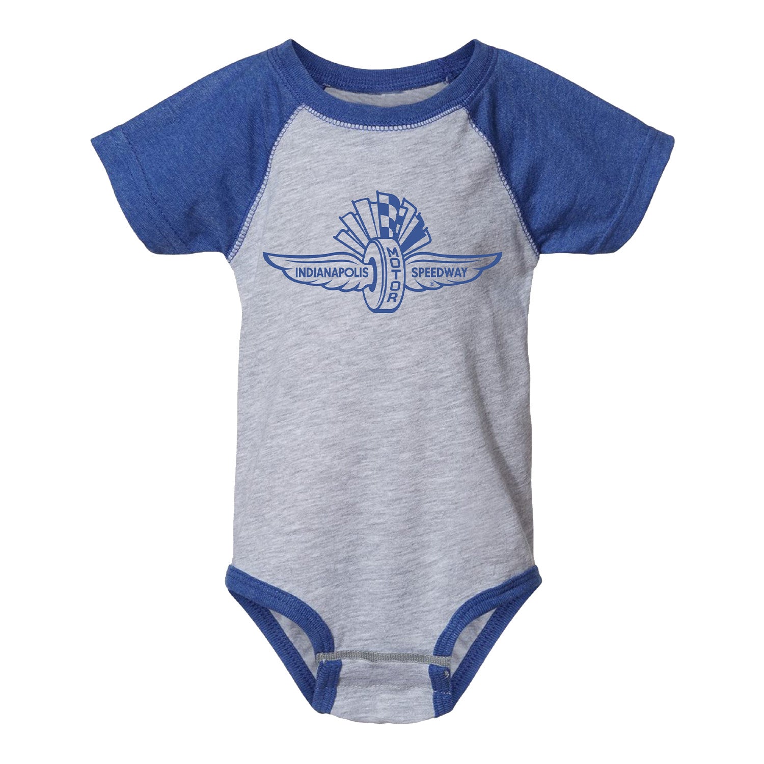 Wing Wheel Flag Baseball Jersey Onesie