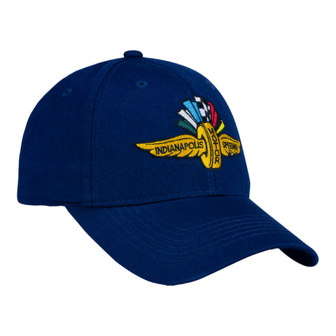 Indianapolis Motor Speedway Youth Hat Tee Combo in grey and blue, hat view