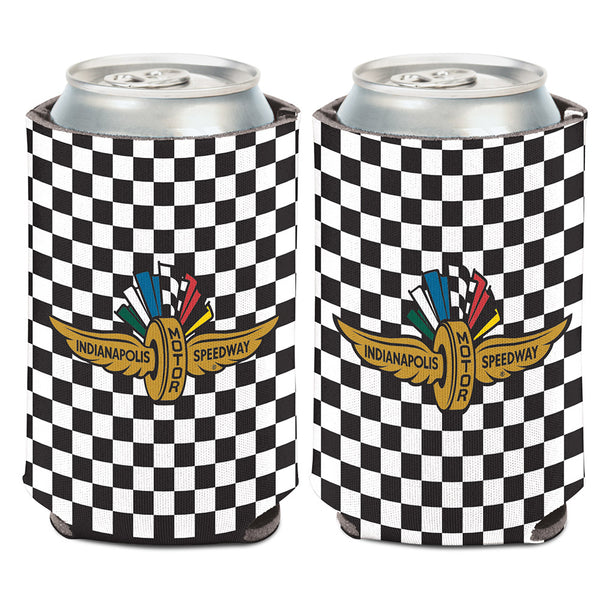 Wing Wheel Flag Stripe Build Can Cooler 16oz