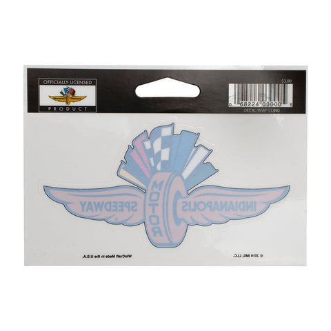 Wing Wheel Flag Cling Decal - Back View