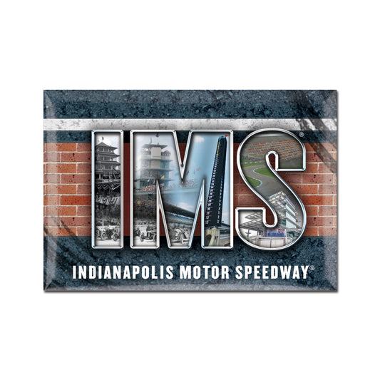 Indianapolis Motor Speedway Bricks Magnet - Front View