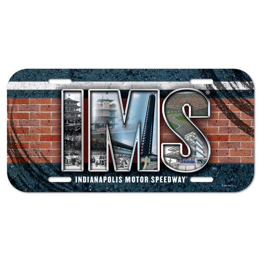 Indianapolis Motor Speedway Bricks License Plate - Front View