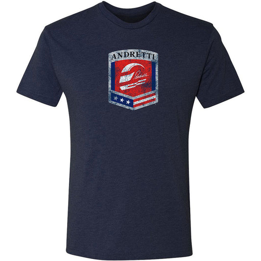 Andretti Autosport Triblend T-Shirt in Navy - Front View
