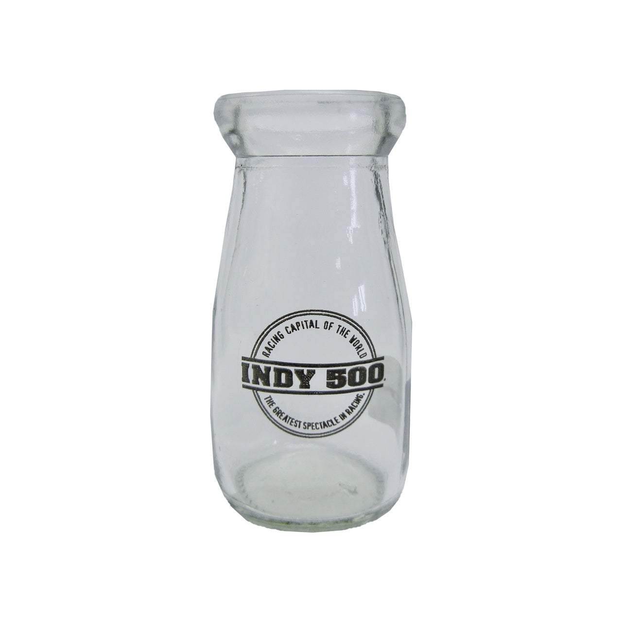 Indy 500 Miniature Milk Bottle - Front View