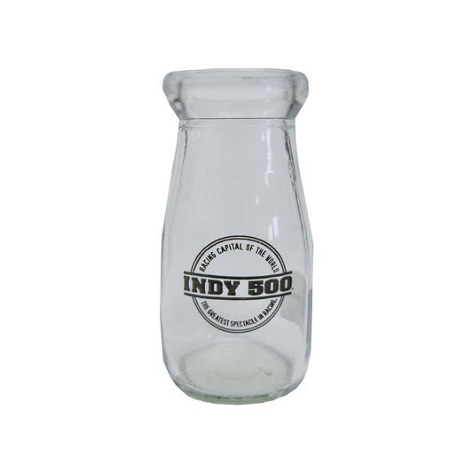 Indy 500 Miniature Milk Bottle - Front View